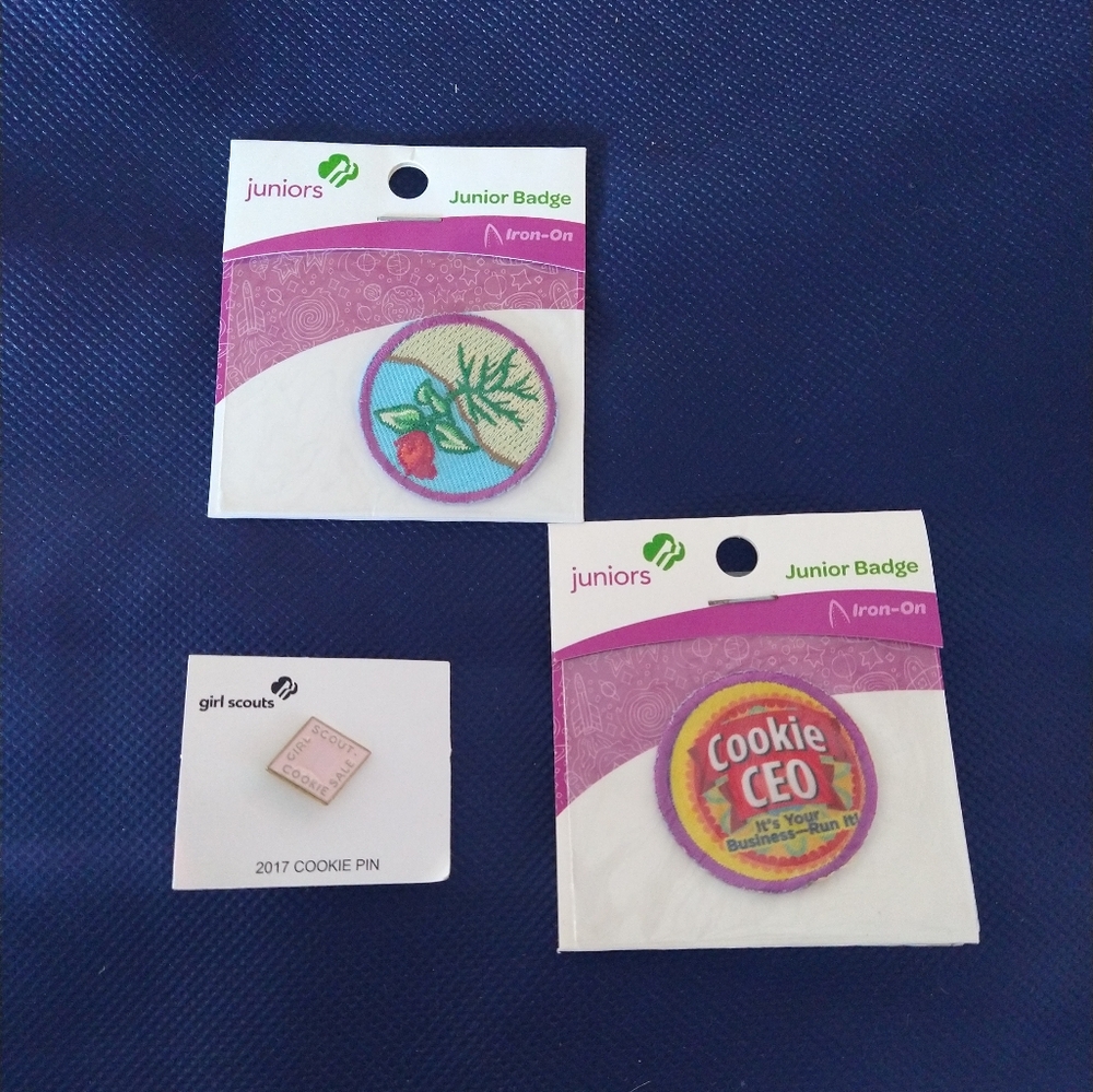 Girl Scouts Junior Badges & Cookie Pin